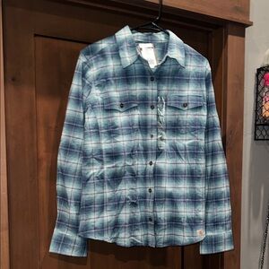 Carhartt Long Sleeve Plaid Top-Blue Tones